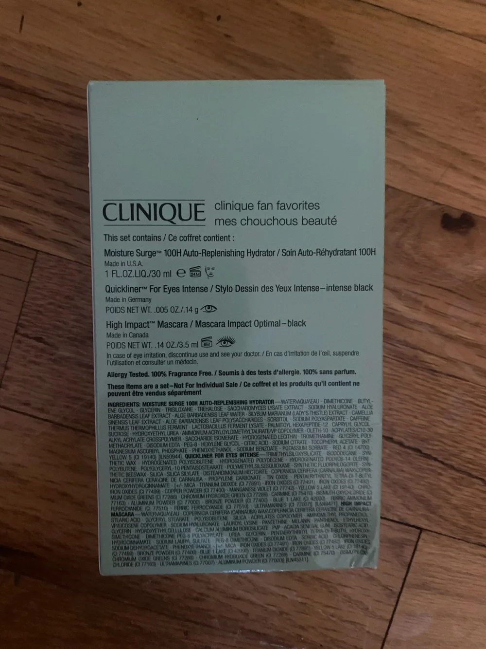 Clinique Mascara & Eyeliner Trio with Pink Clinique Moisture Surge Tube